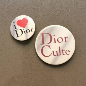 Pair of Christian Dior buttons